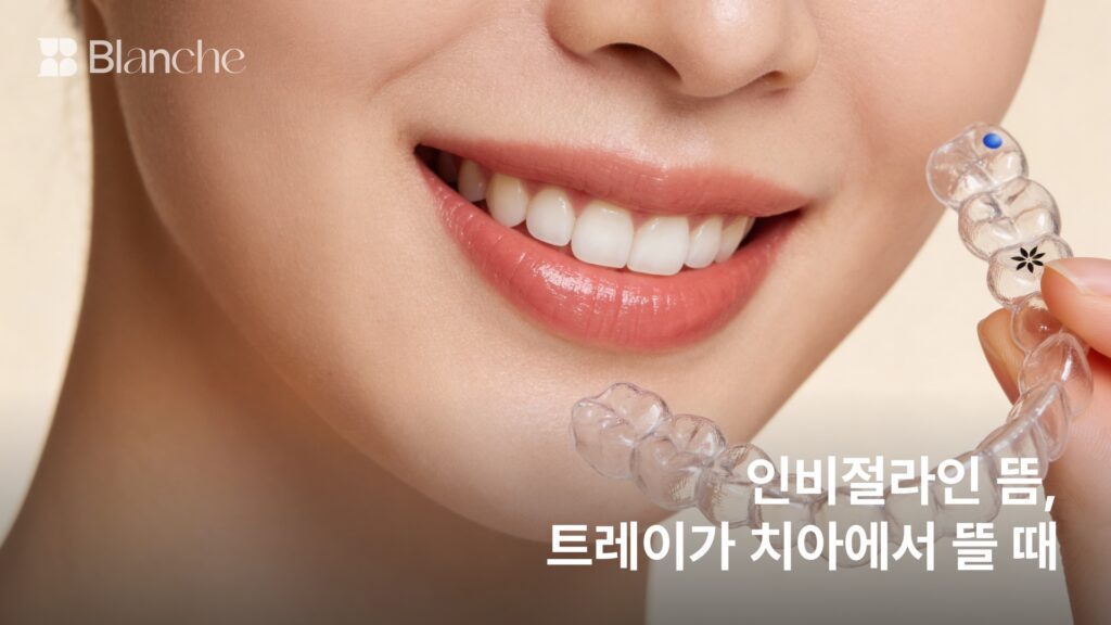 인비절라인 뜸, 트레이가 치아에서 뜰 때 확인할 것들